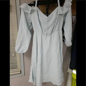 Torrid blue and white striped dress